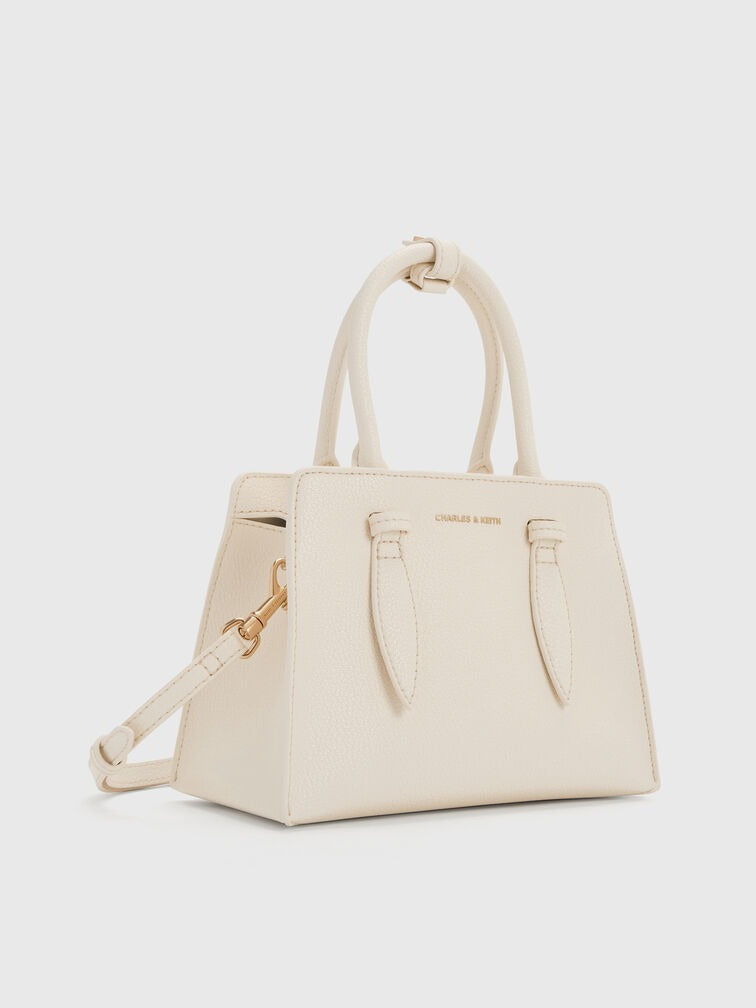 Charles & Ke*th - Allyn Structured Trapeze Tote Bag - Cream