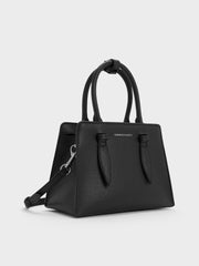 Charles & Ke*th - Allyn Structured Trapeze Tote Bag - Black