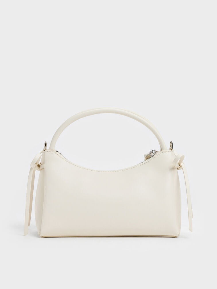 Charles & Ke*th - Hazel Bow Top Handle Bag - Cream