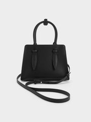 Charles & Ke*th - Allyn Structured Trapeze Tote Bag - Black
