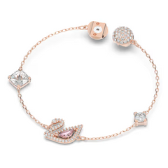 Swar*vski -  Swan bracelet, Swan, Pink, rose gold  - 5472271