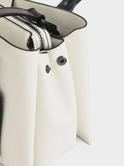 Charles & Ke*th - Cameron Double Top Handle Bag - White