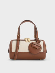 Charles & Ke*th - Enola Canvas Bowling Bag - Chocolate