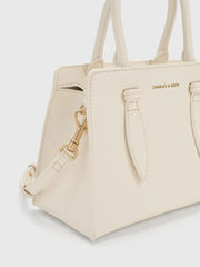 Charles & Ke*th - Allyn Structured Trapeze Tote Bag - Cream