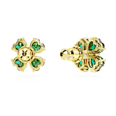 Swar*vski - Idyllia stud earrings Clover, Green - 5666236