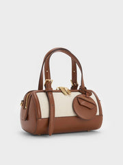 Charles & Ke*th - Enola Canvas Bowling Bag - Chocolate