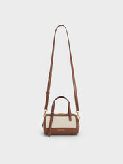 Charles & Ke*th - Enola Canvas Bowling Bag - Chocolate