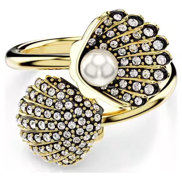 Swar*vski - Idyllia open ring Crystal pearl, Shell, White, Gold-tone plated - 5683951