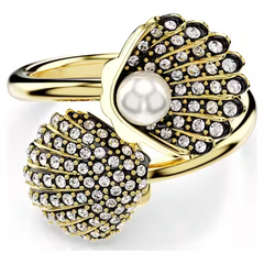 Swar*vski - Idyllia open ring Crystal pearl, Shell, White, Gold-tone plated - 5683951
