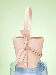 Charles & Ke*th - Duo Quilted Chain Bucket Bag - Soft Pink