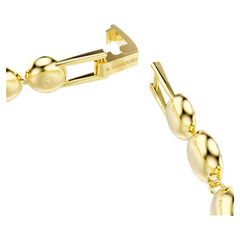 Swar*vski - Una Angelic bracelet Round cut, Pavé, Medium, White, gold finish - 5505469