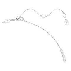 Swar*vski - Matrix Y necklace Crystal pearl, Round cut, White, Rhodium plated -  5692416