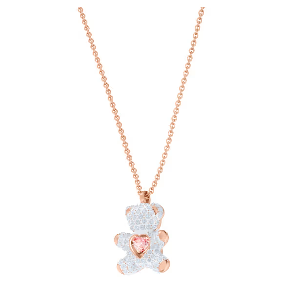 Swar*vski - Teddy pendant Bear, White,  rose gold finish - 5452026