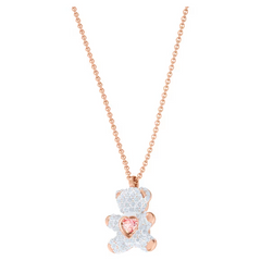 Swar*vski - Teddy pendant Bear, White,  rose gold finish - 5452026