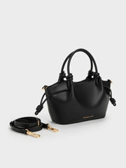 Charles & Ke*th - Sammie Knotted-Handle Wavy Tote Bag - Black