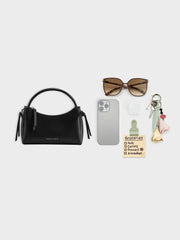 Charles & Ke*th - Hazel Bow Top Handle Bag - Noir