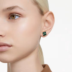 Swar*vski - Idyllia stud earrings Clover, Green - 5666236