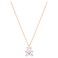 Swar*vski - Teddy pendant Bear, White,  rose gold finish - 5452026