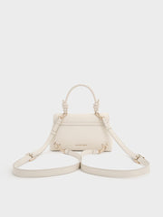 Charles & Ke*th - Sammie Knotted-Handle Convertible Backpack - Cream