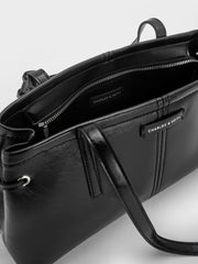 Charles & Ke*th - Noane Elongated-Handle Shoulder Bag - Noir