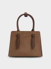 Charles & Ke*th - Allyn Structured Trapeze Tote Bag - Mocha Brown