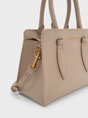 Charles & Ke*th - Allyn Structured Trapeze Tote Bag - Taupe