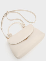 Charles & Ke*th - Sammie Knotted-Handle Convertible Backpack - Cream