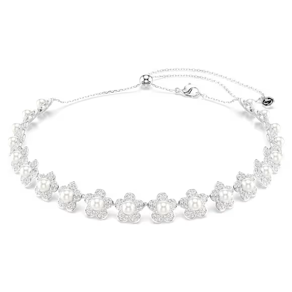 Swar*vski - Arian* Grand* choker Crystal pearl, Round cut, White, Rhodium plated - 5751250