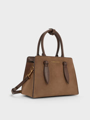 Charles & Ke*th - Allyn Structured Trapeze Tote Bag - Mocha Brown