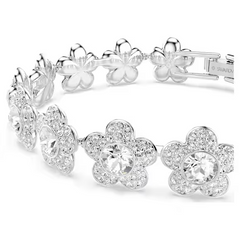 Swar*vski - Arian* Grand* bracelet Round cut, Flower, White, Rhodium plated - 5749182