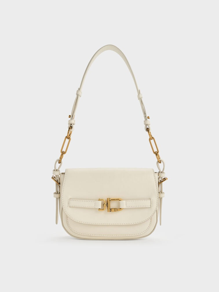 Charles & Ke*th - Gwynne Metallic-Accent Crossbody Bag - Cream