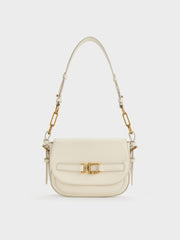Charles & Ke*th - Gwynne Metallic-Accent Crossbody Bag - Cream