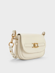 Charles & Ke*th - Gwynne Metallic-Accent Crossbody Bag - Cream
