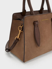 Charles & Ke*th - Allyn Structured Trapeze Tote Bag - Mocha Brown