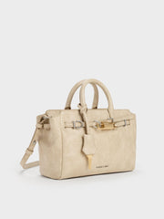 Charles & Ke*th -  Mini Delfina Belted Tote Bag - Sand