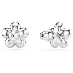 Swar*vski - Arian* Grand* stud earrings Crystal Pearl, Round cut, Flower, White, Rhodium plated - 5756098