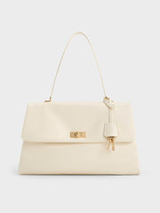 Charles & Ke*th - Kerry Top Handle Satchel Bag - Cream