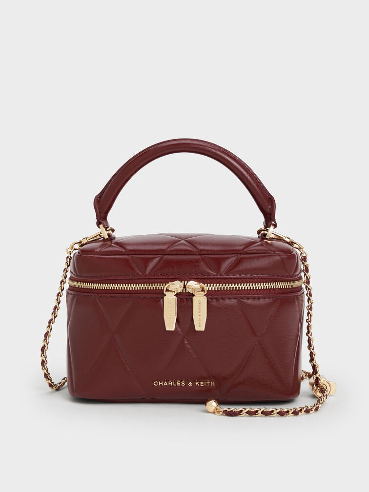 Charles & Ke*th - Arwen Quilted Vanity Bag - Burgundy