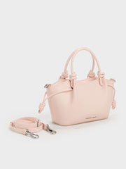 Charles & Ke*th - Sammie Knotted-Handle Wavy Tote Bag - Soft Pink