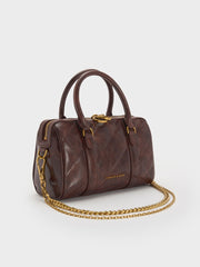 Charles & Ke*th - Philomena Bowling Bag - Distressed Coffee