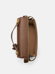 PEDR*  Alyssa Leather Shoulder Bag - Brown