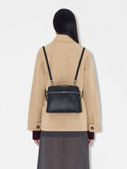 PEDR*  Alyssa Leather Backpack - Black