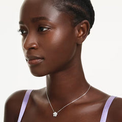 Swar*vski - Arian* Grand* pendant Crystal Pearl, Round cut, Flower, White, Rhodium plated - 5755817