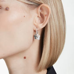 Swar*vski - Swan drop earrings Swan, Black, Mixed metal finish - 5705728