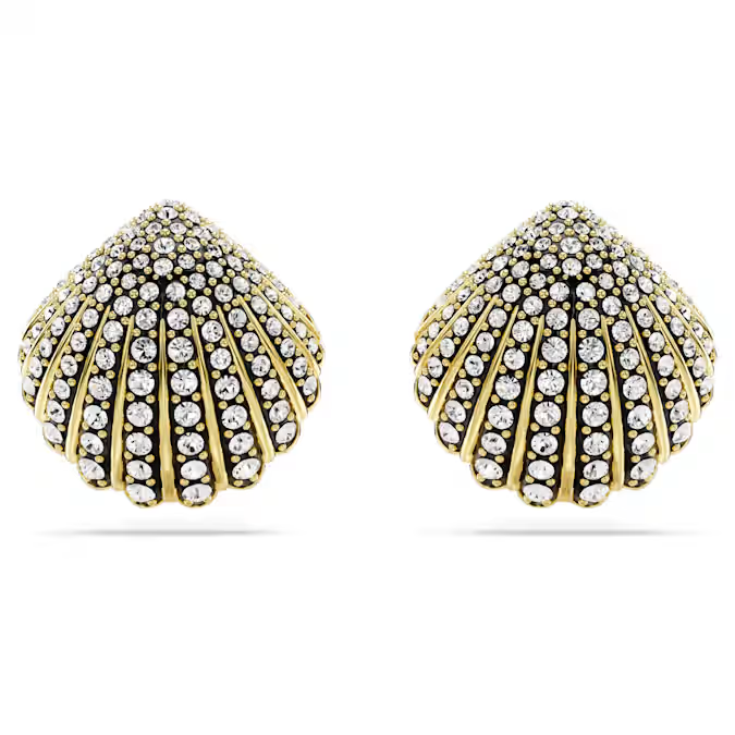 Swar*vski - Idyllia stud earrings Shell, White, gold finish - 5683970