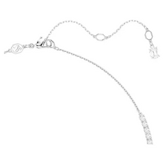 Swar*vski - Matrix Y necklace Crystal pearl, Round cut, White, Rhodium plated -  5692416