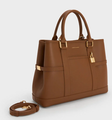 Charles & Ke*th -Scottie Tote Bag - Chocolate