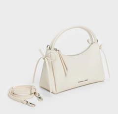 Charles & Ke*th - Hazel Bow Top Handle Bag - Cream