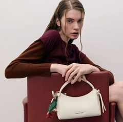 Charles & Ke*th - Hazel Bow Top Handle Bag - Cream
