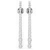 Swar*vski - Matrix drop earrings Gradient of round cuts, White, Rhodium plated - 5709257